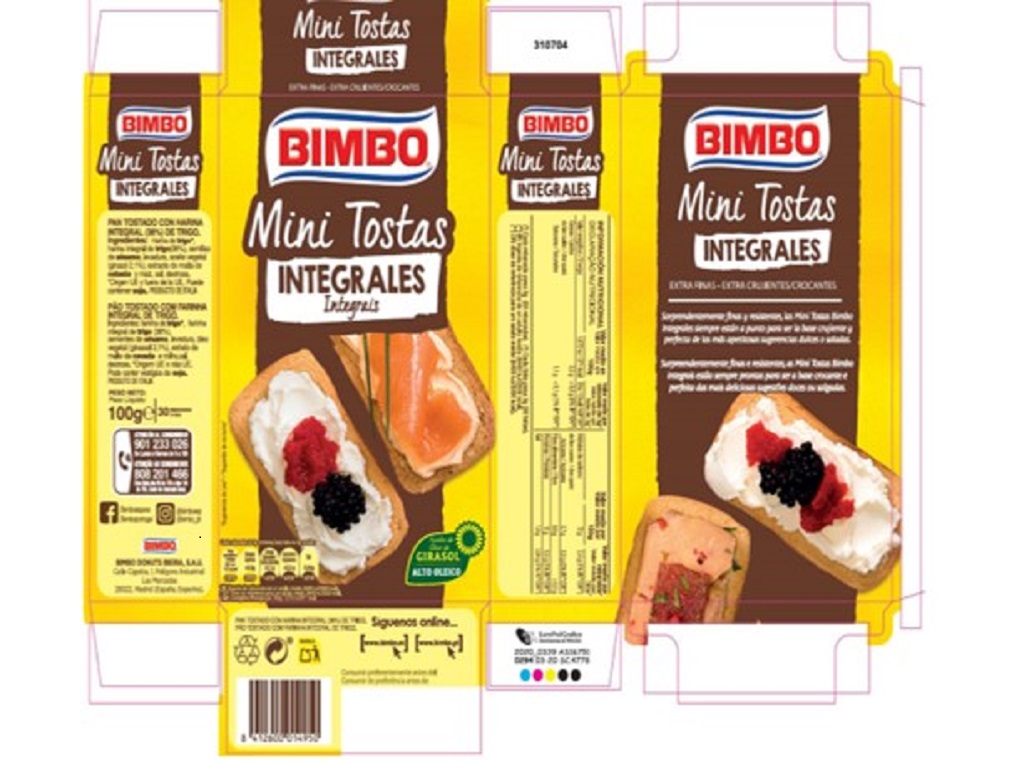 MINI TOSTA BIMBO INTEGRAIS 100G
