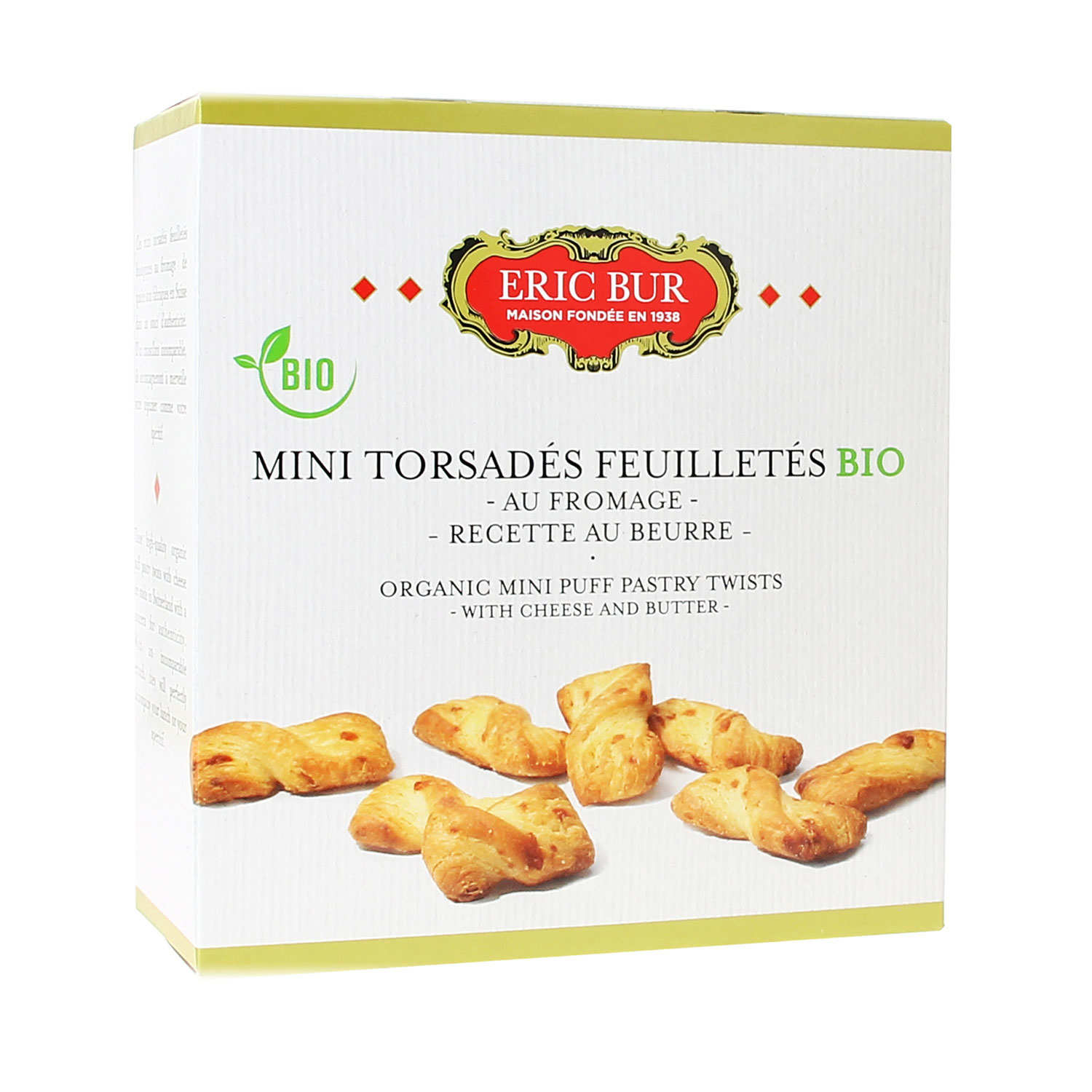 Mini torsades feuilletées au fromage bio