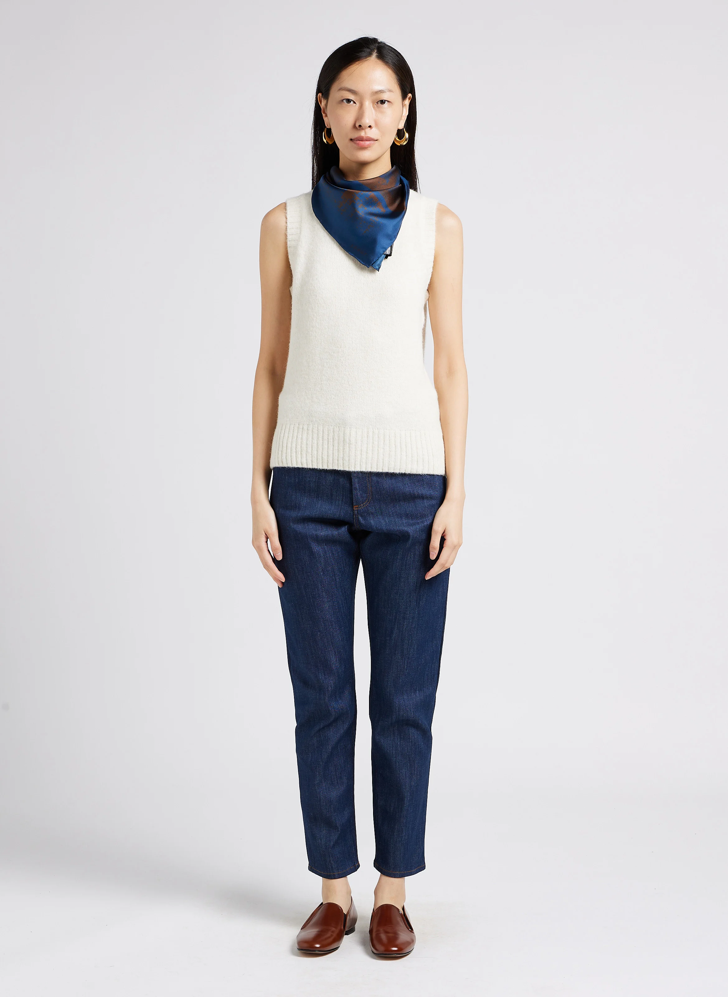 BARNEY - Jean girlfriend en coton | Bleu