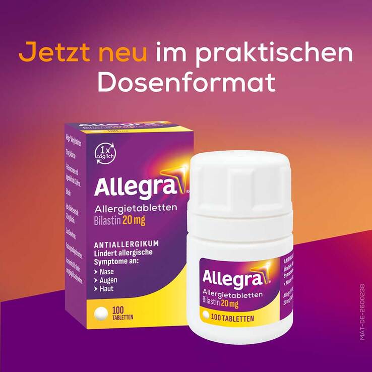 Allegra Allergietabletten 20 mg Tabletten Dose, 100 St