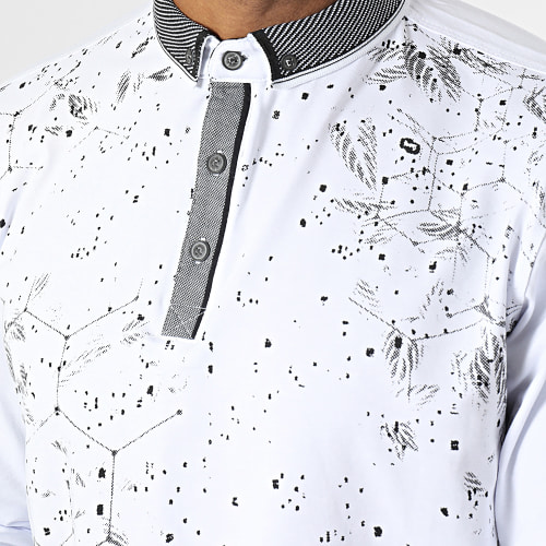 Polo Manches Longues Blanc