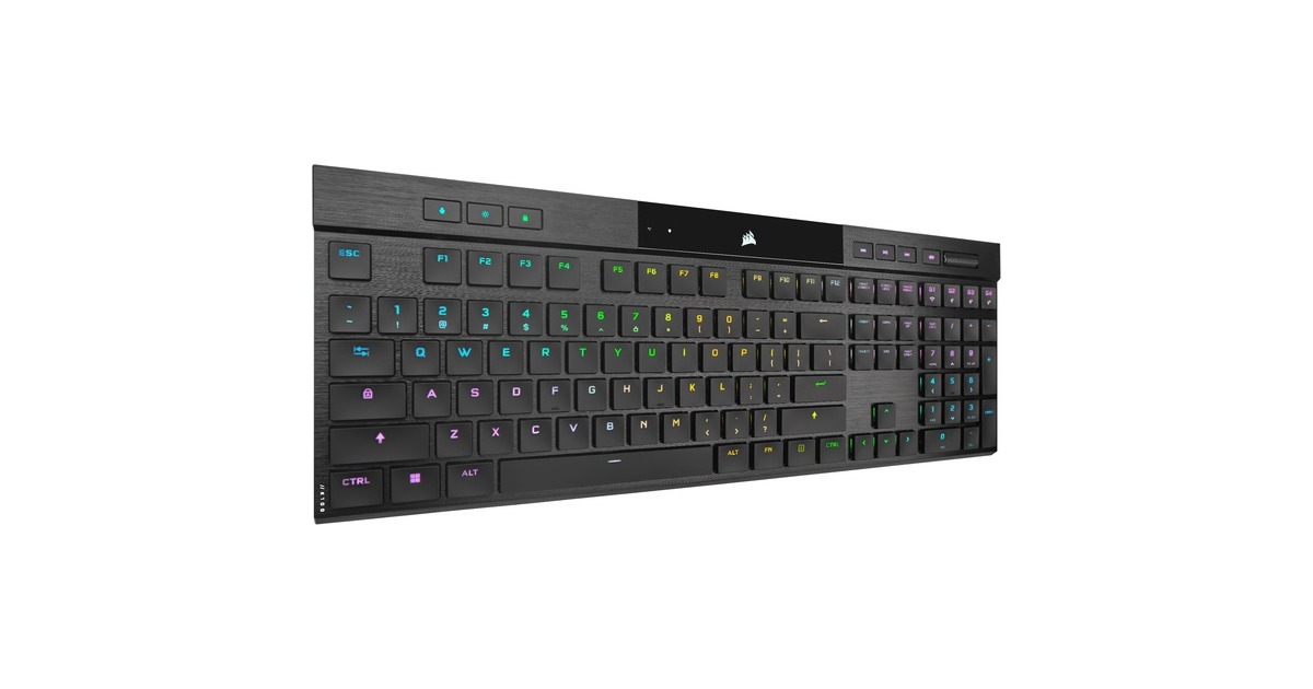 CorsairK100 AIR Wireless RGB, gaming toetsenbord  (Zwart, US lay-out, Cherry MX-Technologie, RGB leds)