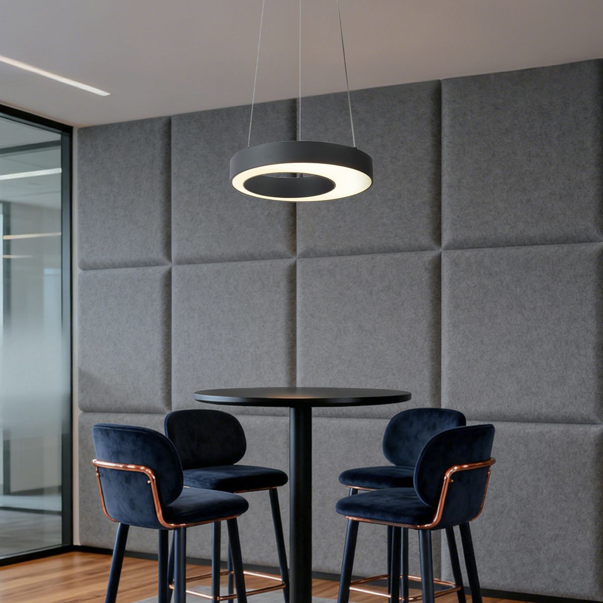 Moderne hanglamp zwart 35cm 3-staps dimbaar - Organici