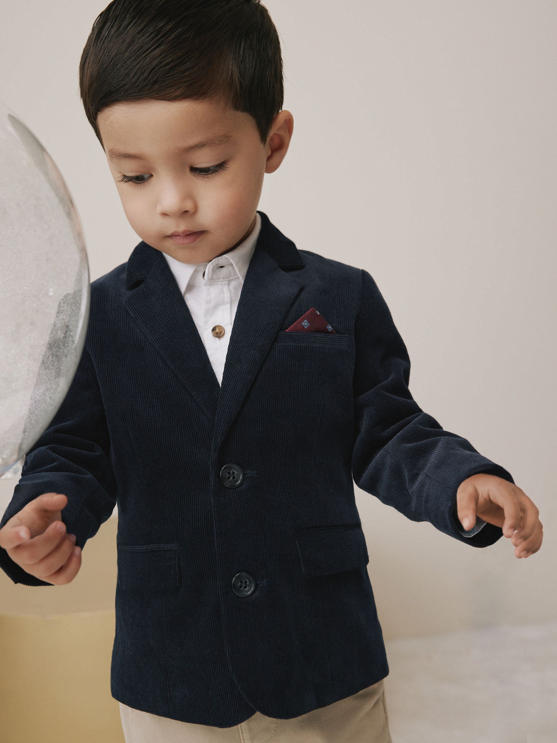Marineblauw - Corduroy blazer (3mnd-9jr)