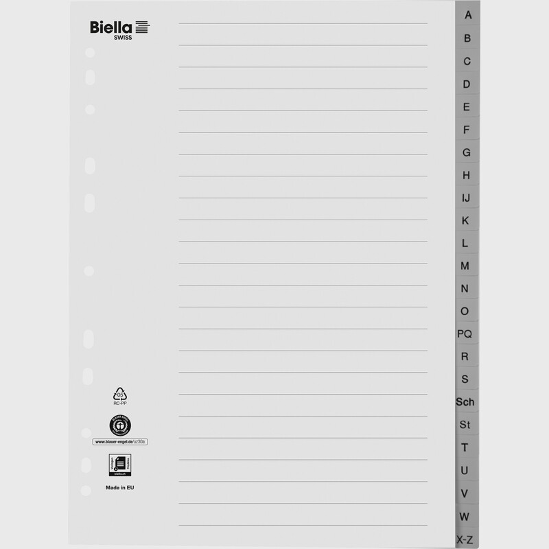 Biella Register, A4, 24-teilig