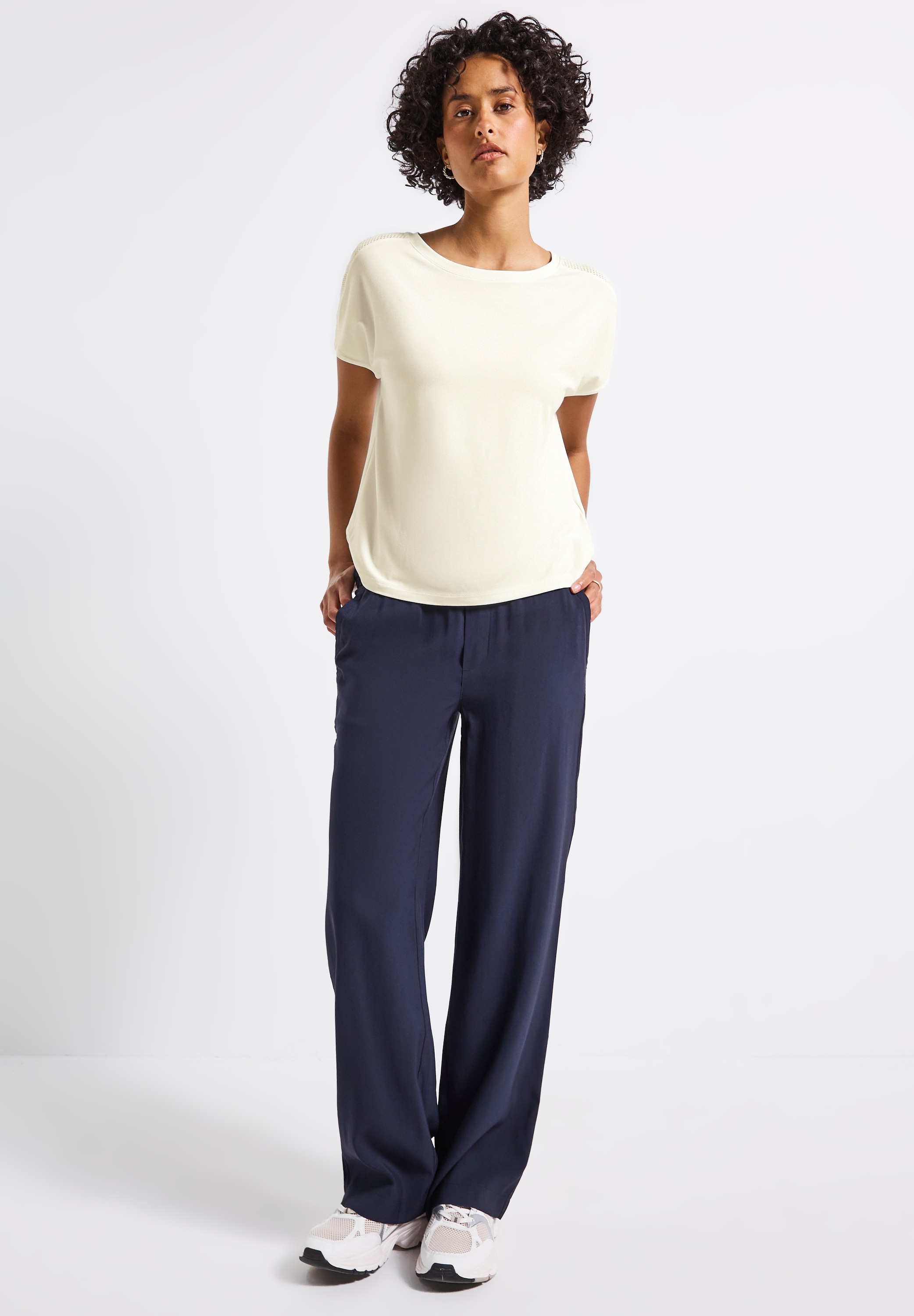 STREET ONE Shirttop , mit Mesh-Detail