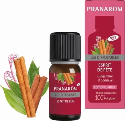 Les Diffusables Esprit De Fête Pranarom - Gingembre Et Cannelle - 10ml