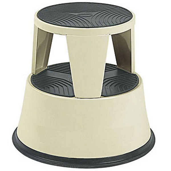 Marchepied tabouret métal beige