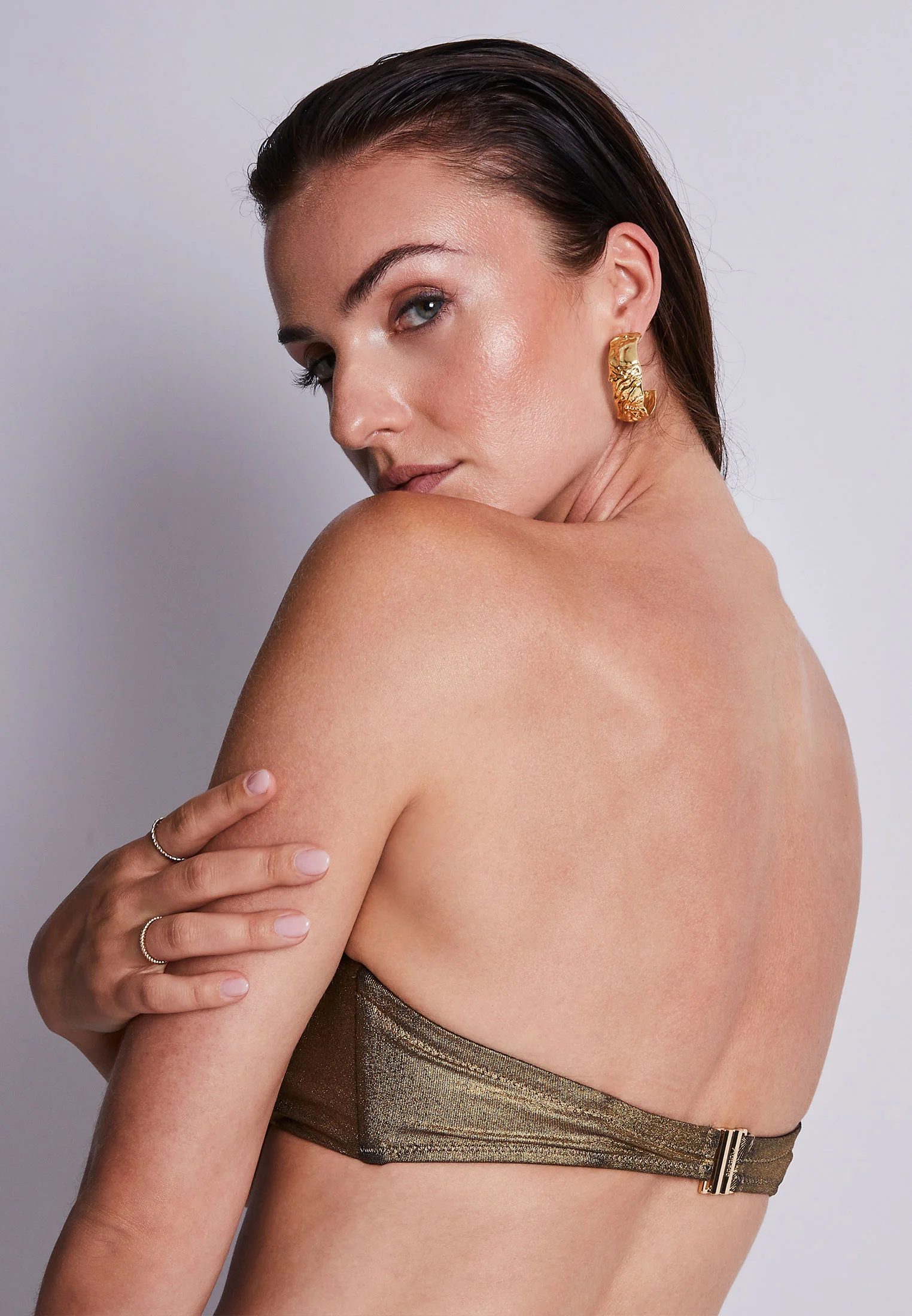 SUNLIGHT GLOW - Haut de maillot de bain bandeau | Doré
