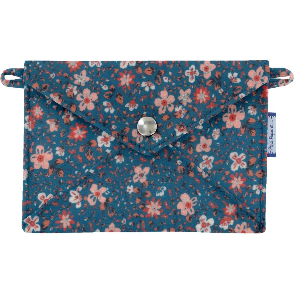 Petite Pochette Enveloppe Fleuri Nude Ardoise