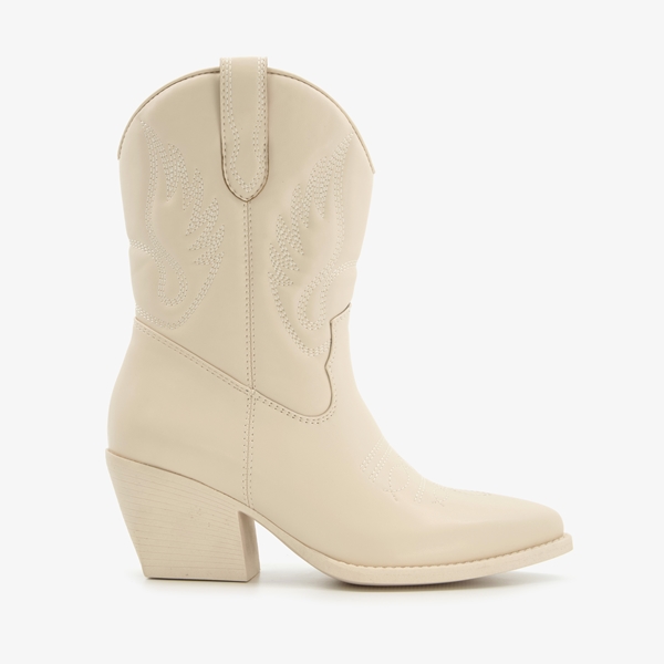 Blue Box lage dames western boots crème
