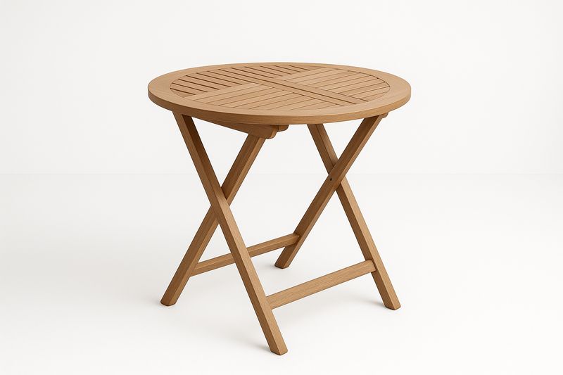 Runder Klapptisch aus Akazienholz 75cm
