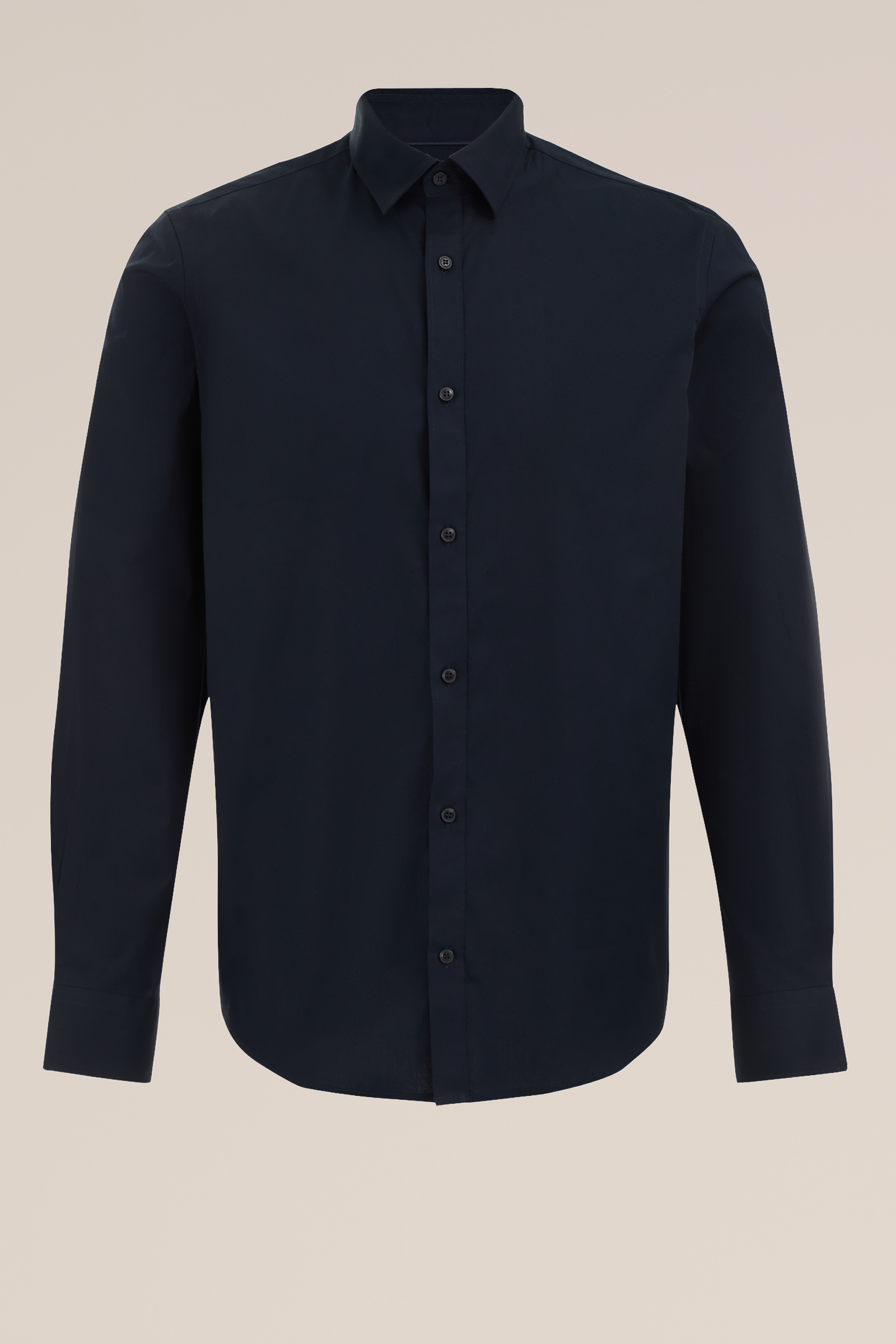 anti-odour overhemd met stretch Fundamentals Donkerblauw