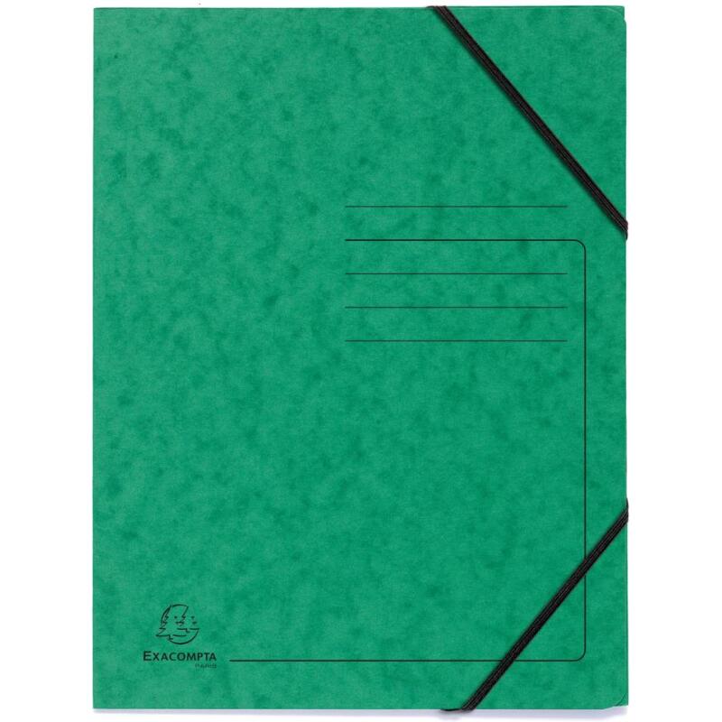 Pack de 5 Chemises à élastique sans rabats carte lustrée 355gm2 - A4 - Couleurs assorties
