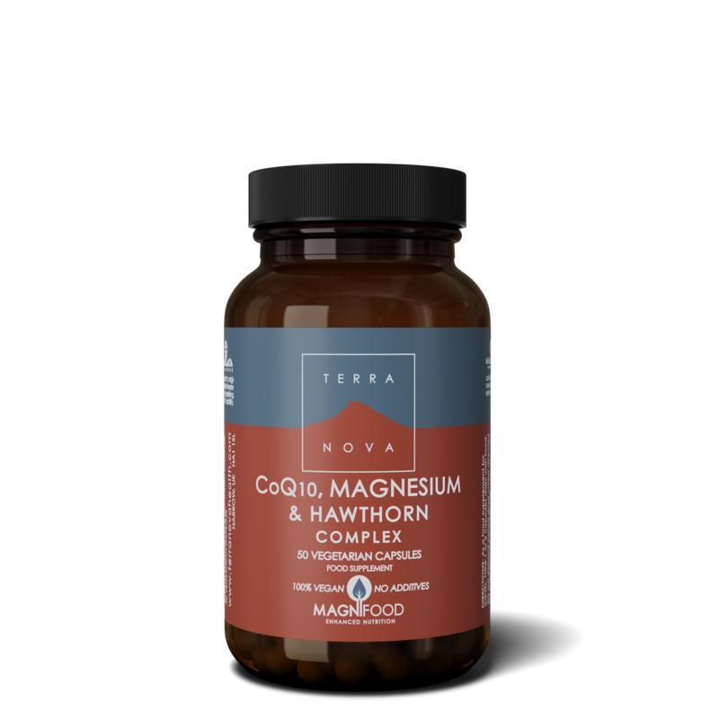 Terranova CoQ10, Magnesium & Hawthorn Complex 50 Vegetarische Capsules