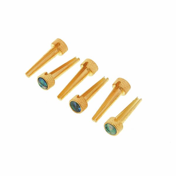 dAndrea Bridge Pins Solid Brass Abalone
