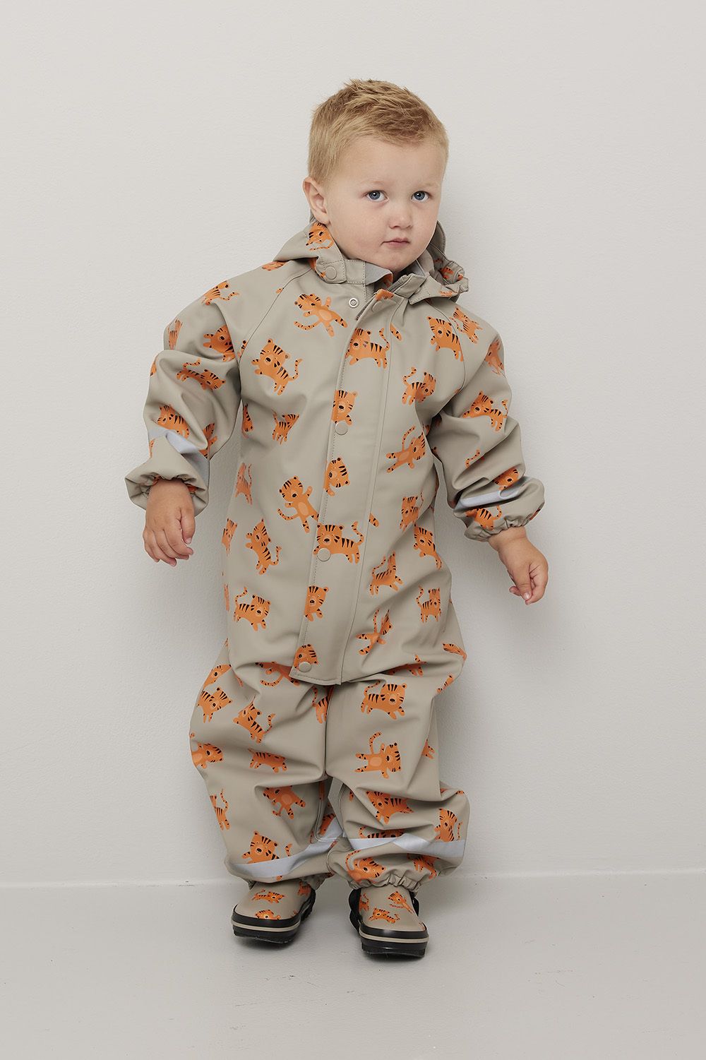 Regndress med fôr og print Pøse