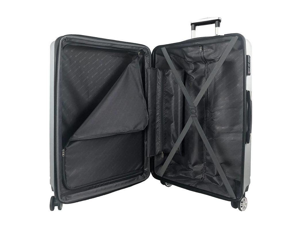 MALA DE VIAGEM MÉDIA RÍGIDA AIRPORT CINZENTO 8 RODAS 65CM