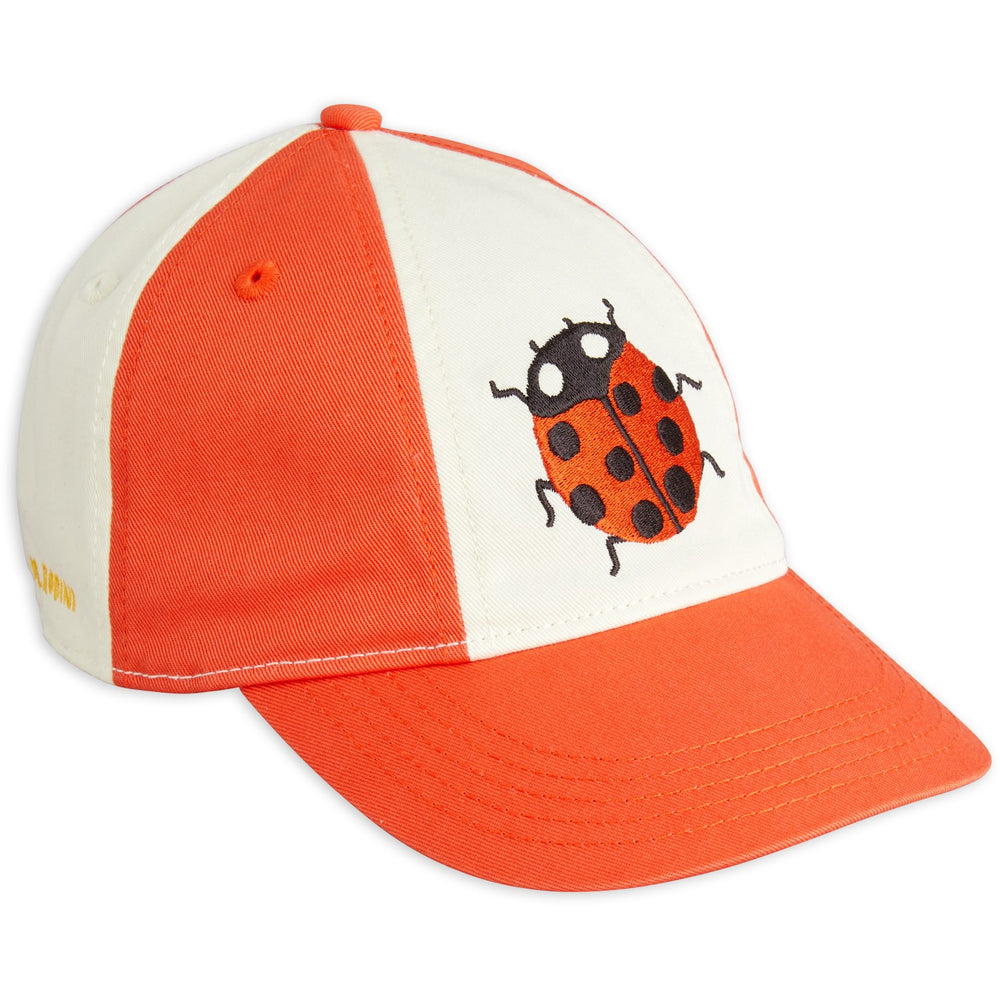 Køb Mini Rodini Red Ladybugs Embroidery Soft Kasket