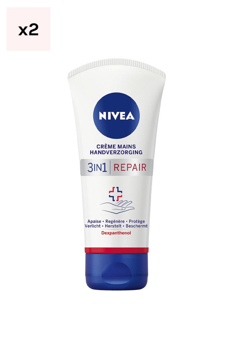 Crèmes mains apaisantes 3-en-1 - Repair & Care - 2 x 75 ml