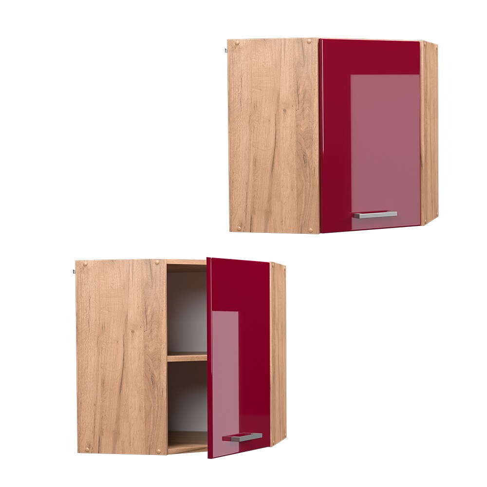 Vicco Eckhängeschrank Küchenschrank Küchenzeile R-Line 57 cm Goldkraft Bordeaux