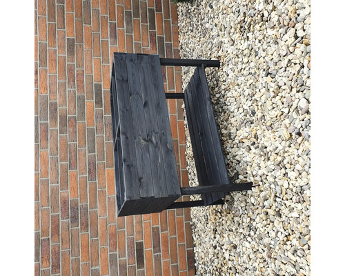 Verhoogd tuinbed op palen promadino incl. folie 100 x 50 x 80 cm antraciet