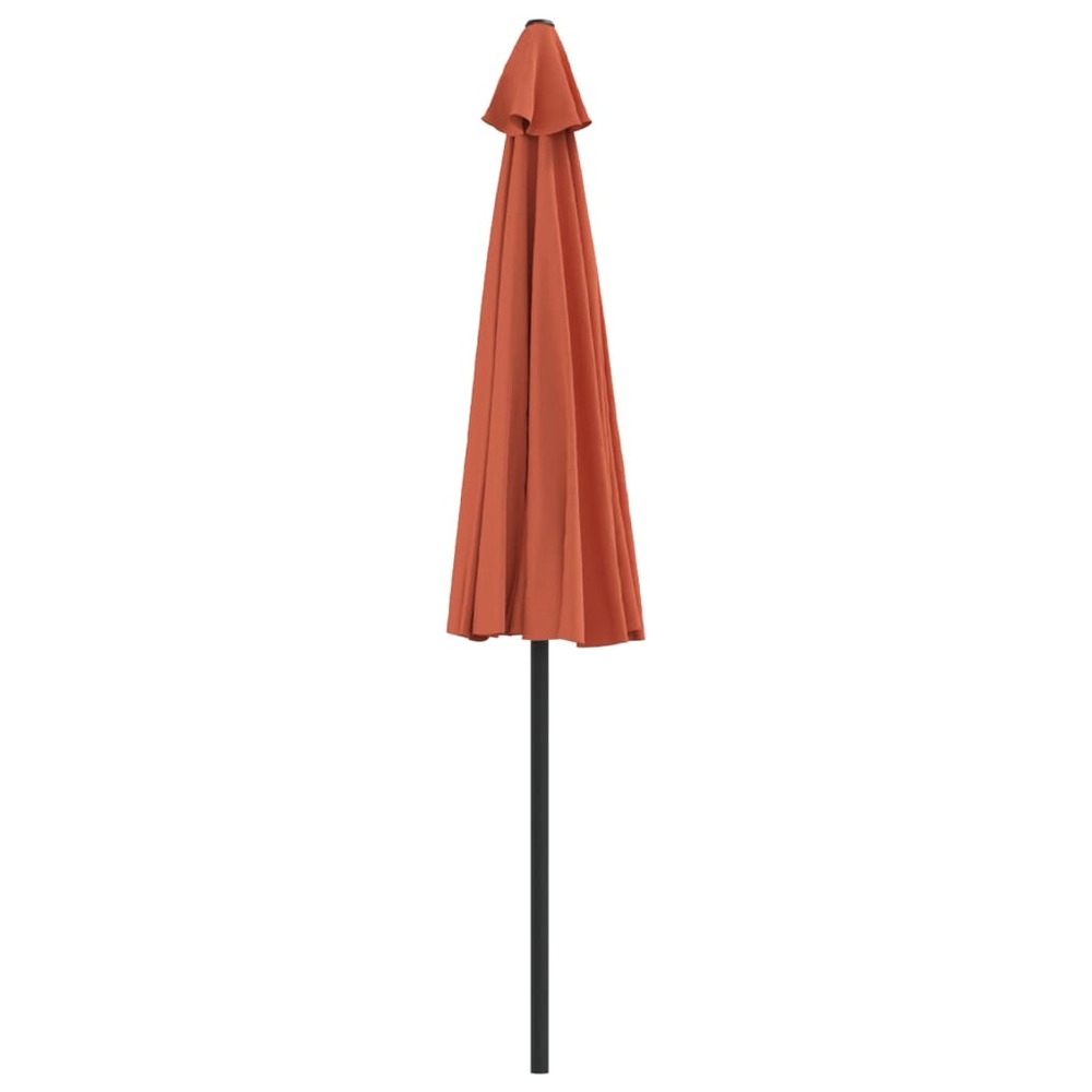 Parasol de balcon et mât en aluminium 270 x 135 x 245 cm orange