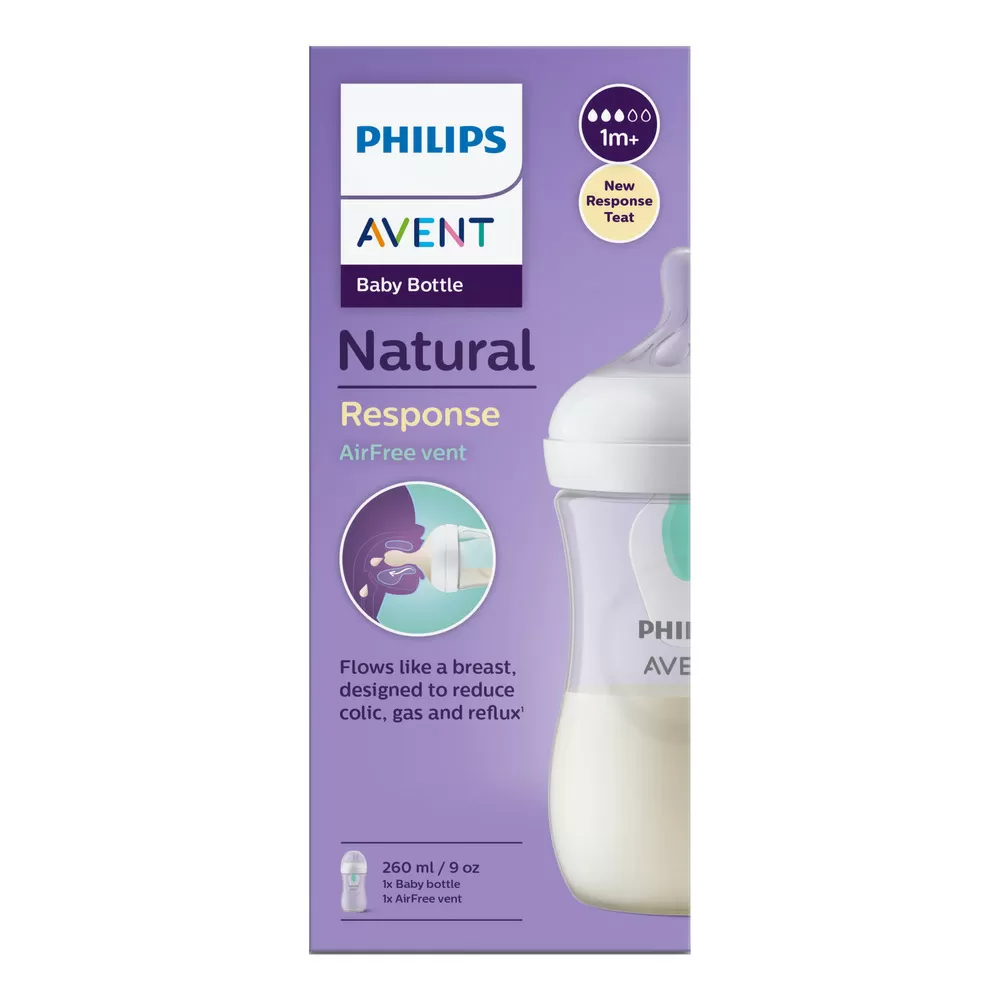 Philips Avent Natural Response AirFree Sutteflaske 1 mdr.  - 260 ml.
