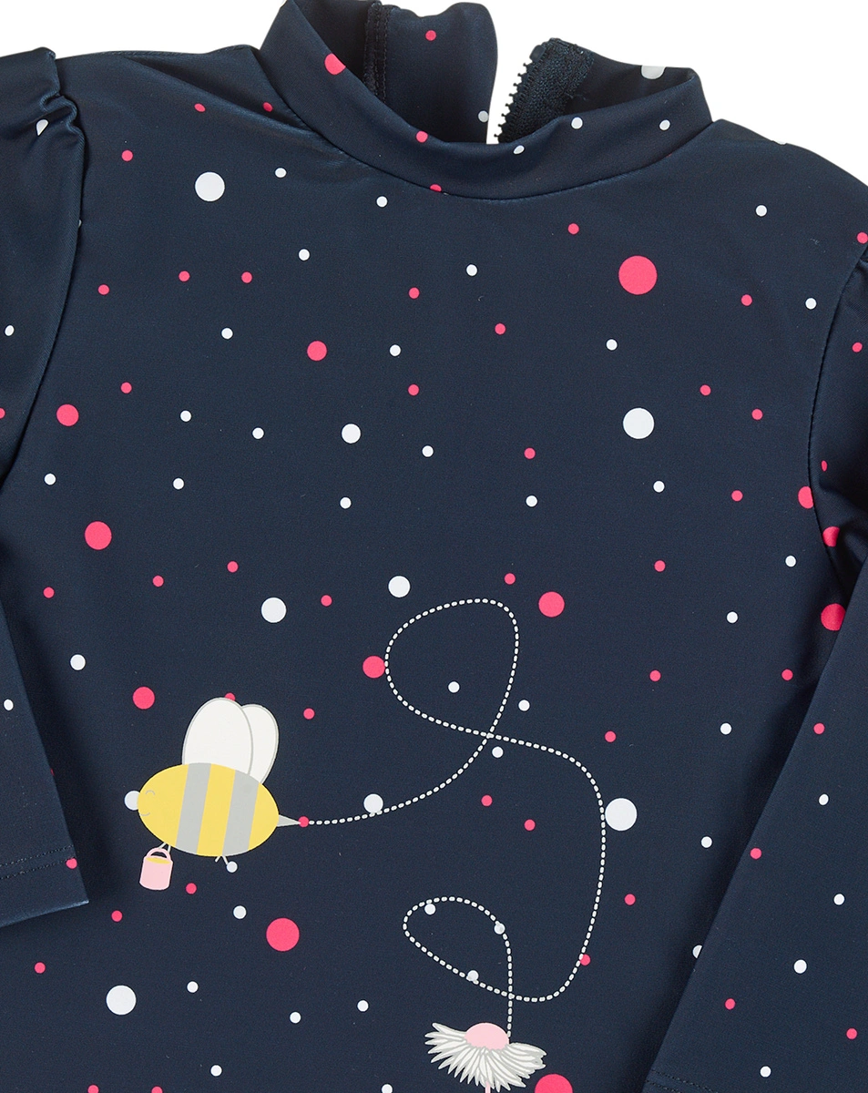 Langarm-Badeshirt BIENE in marine