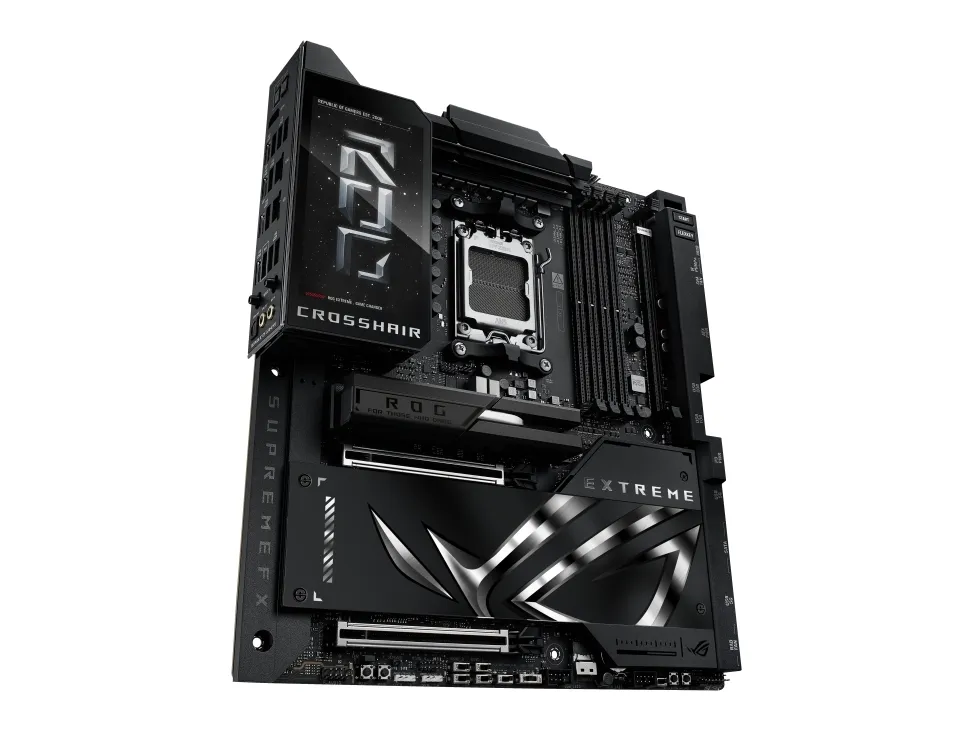 ASUS ROG CROSSHAIR X870E EXTREME - Bundkort - ATX - Socket AM5 - AMD X870E Chipset - USB4, USB-C 3.2 Gen2, USB 3.2 Gen 2, USB-C 3.2 Gen 2x2, USB 3.2 Gen 1 - Wi-Fi 7, Bluetooth, 5 Gigabit Ethernet, 10 Gigabit LAN - onboard grafik (CPU påkrævet) - HD A