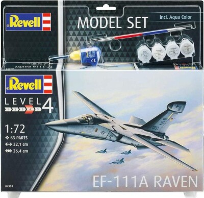 Revell - Ef-111A Raven Modelfly - 1:72 - Level 4 - 64974