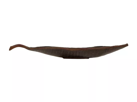 Centre de table en polyrésine marron 63x7,5x15h