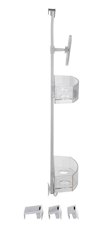 Serviteur de douche inox Wenko Premium avec miroir