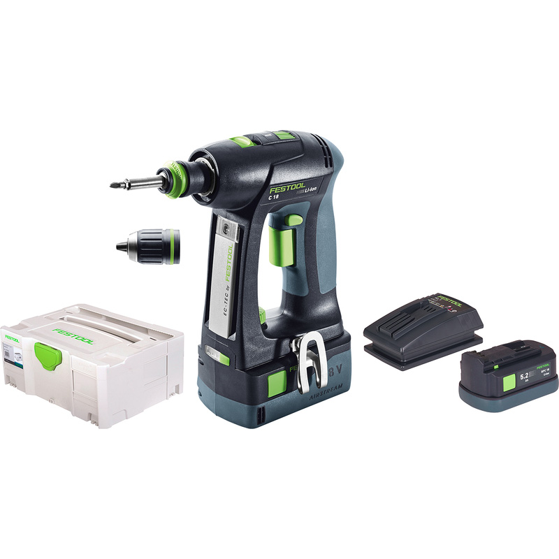 Festool C 18 HPC 4,0 I-Plus accu schroefboormachine 18V 4,0Ah Li-ion
