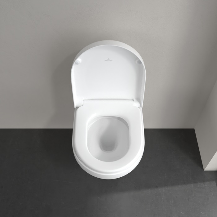 Villeroy & Boch Architectura compact randloos toilet met TwistFlush rond wit glans