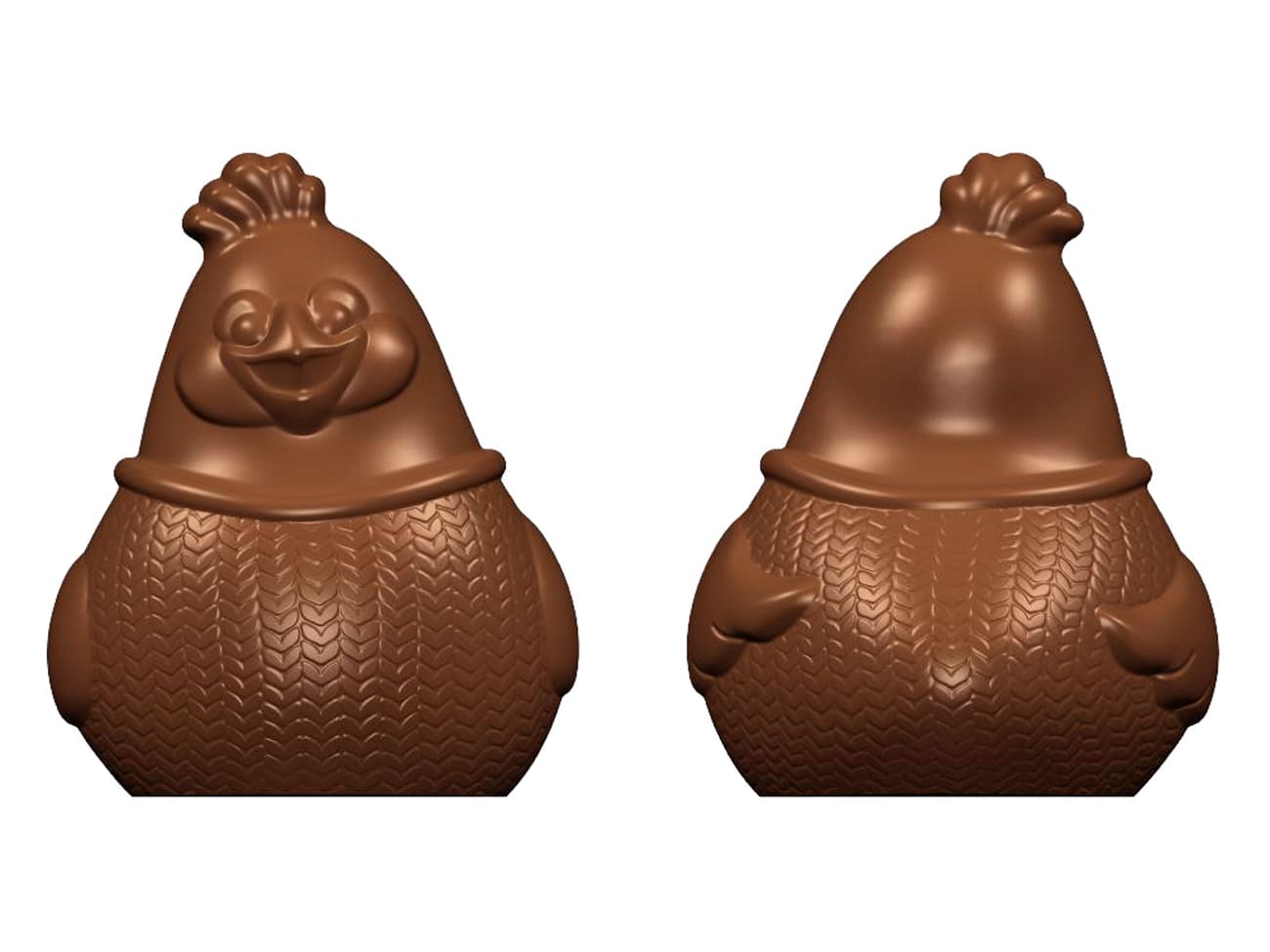 Moule chocolat - poule en tricot