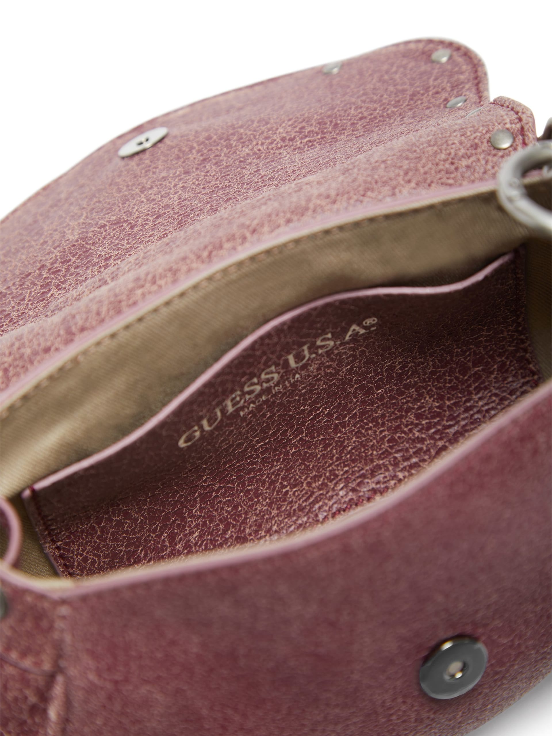mini bolsa fashion em couro craquelado