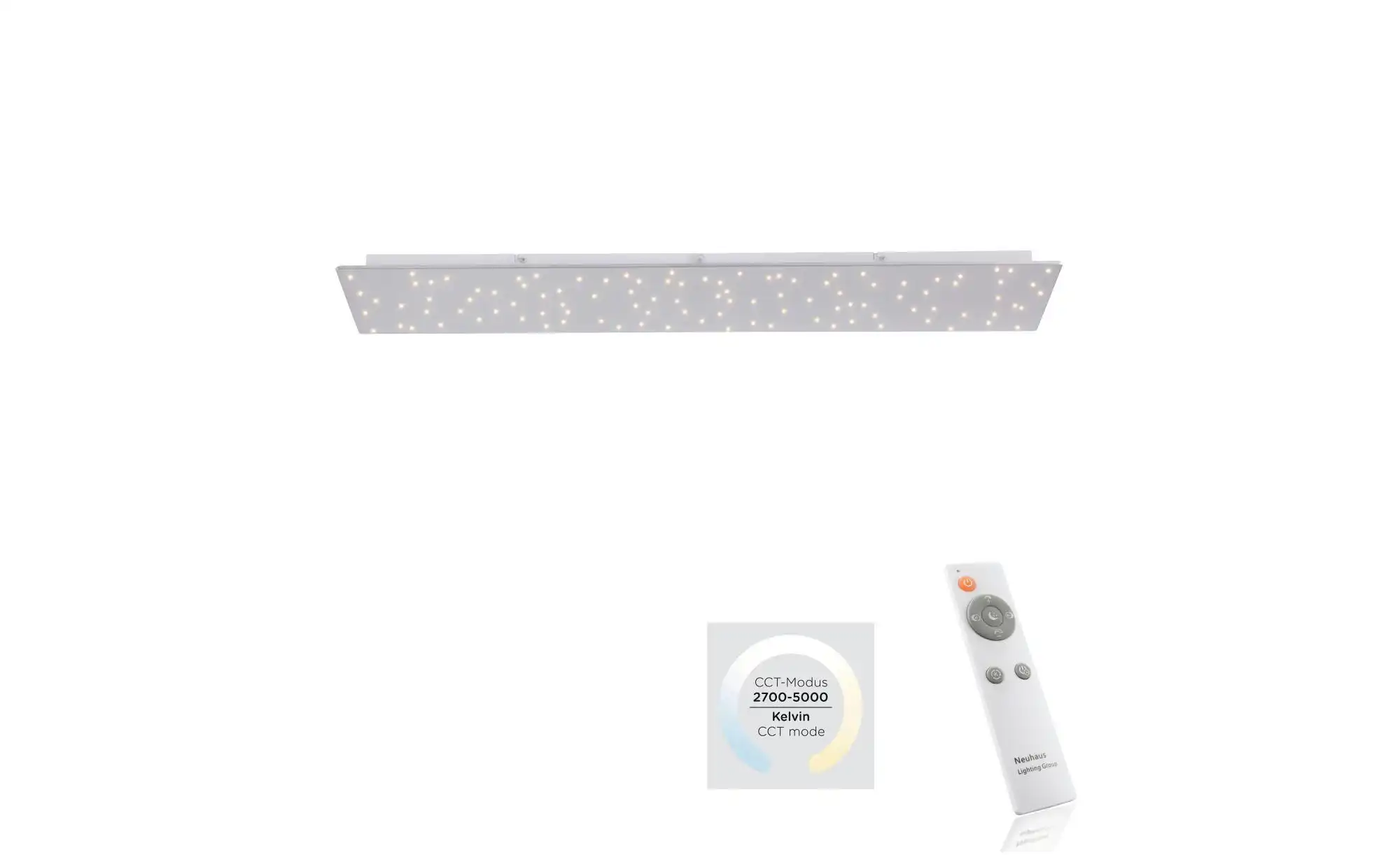Paul Neuhaus LED-Deckenleuchte, Nickel-matt, Sternenhimmel