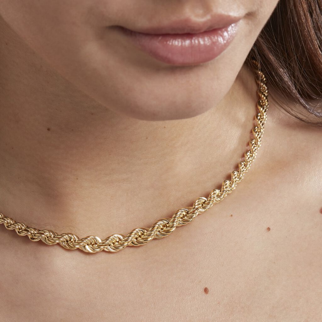 Collier Jerry Danilo Maille Corde Or Jaune