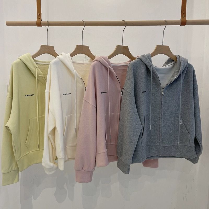 Cafamo - Effen hoodie met rits