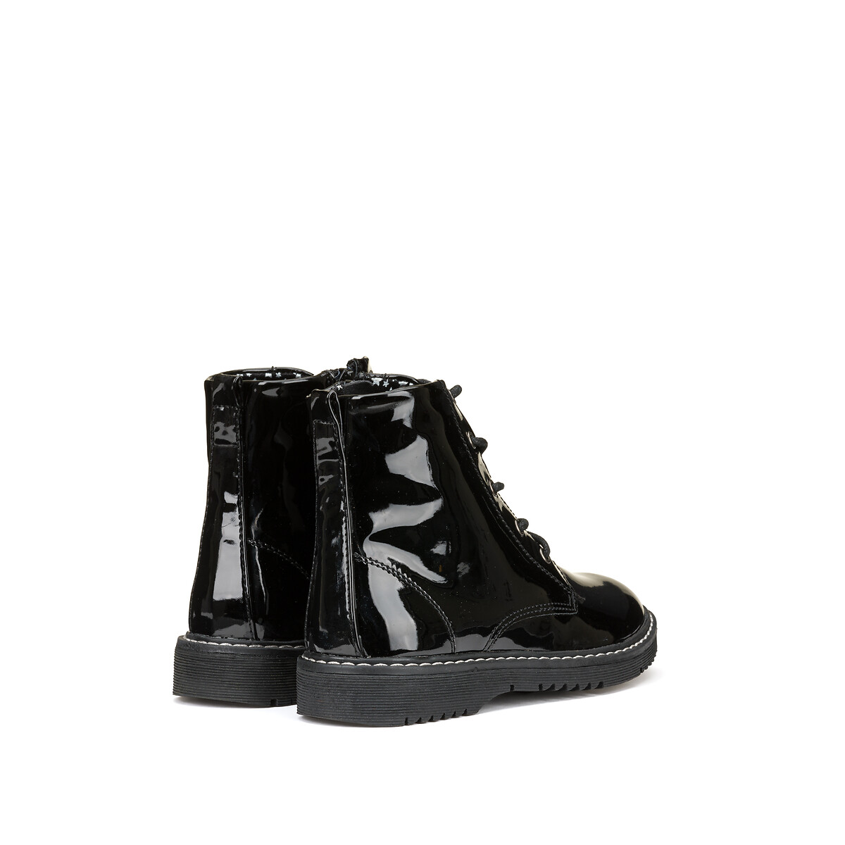COLEÇÃO LA REDOUTE<br>Botas de cano curto pintadas com zíper