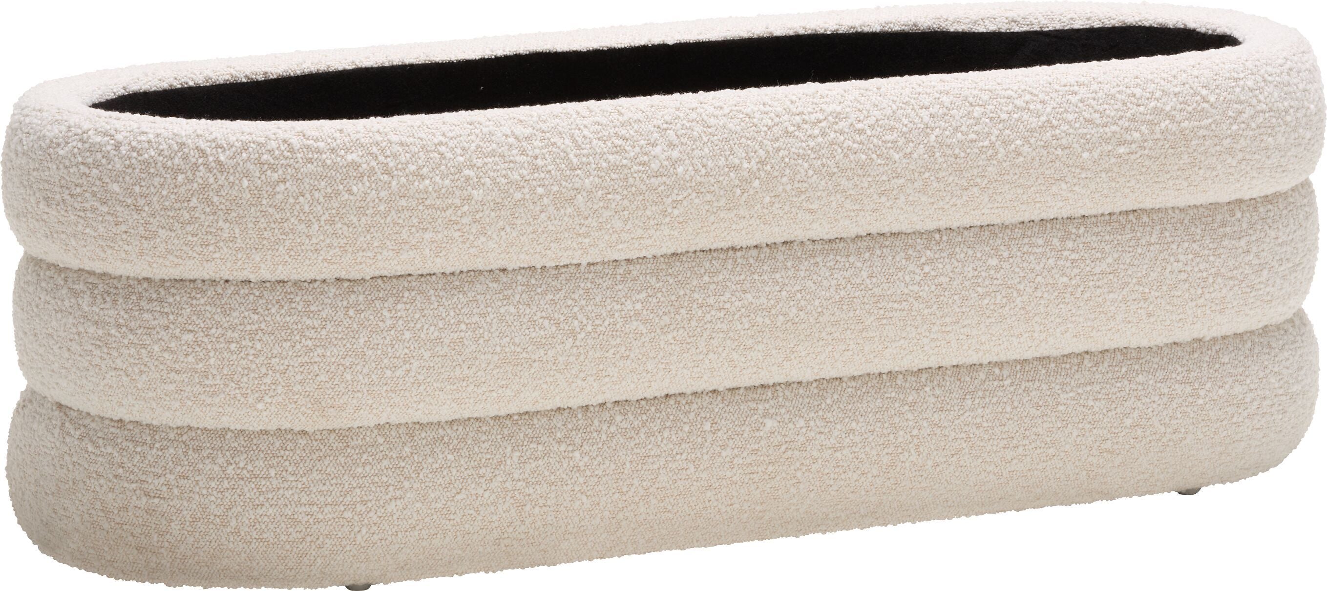 LIYA Polsterbank - Creme / B: 111.5 cm x T: 46.0 cm x H: 47.0 cm