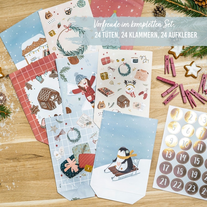 Adventskalender-Bastelset - Weihnachten