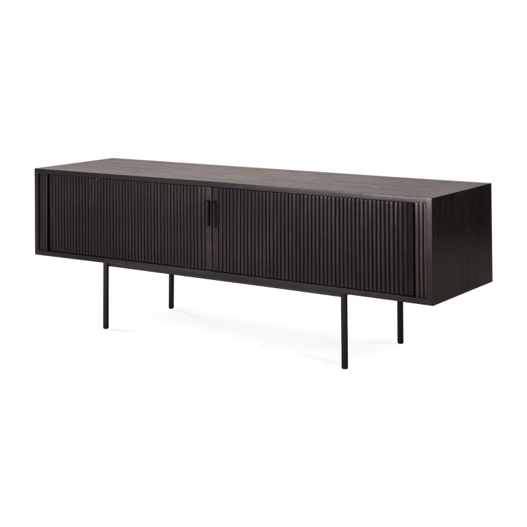 Ethnicraft Roller Max tv-meubel 162x45 teak zwart