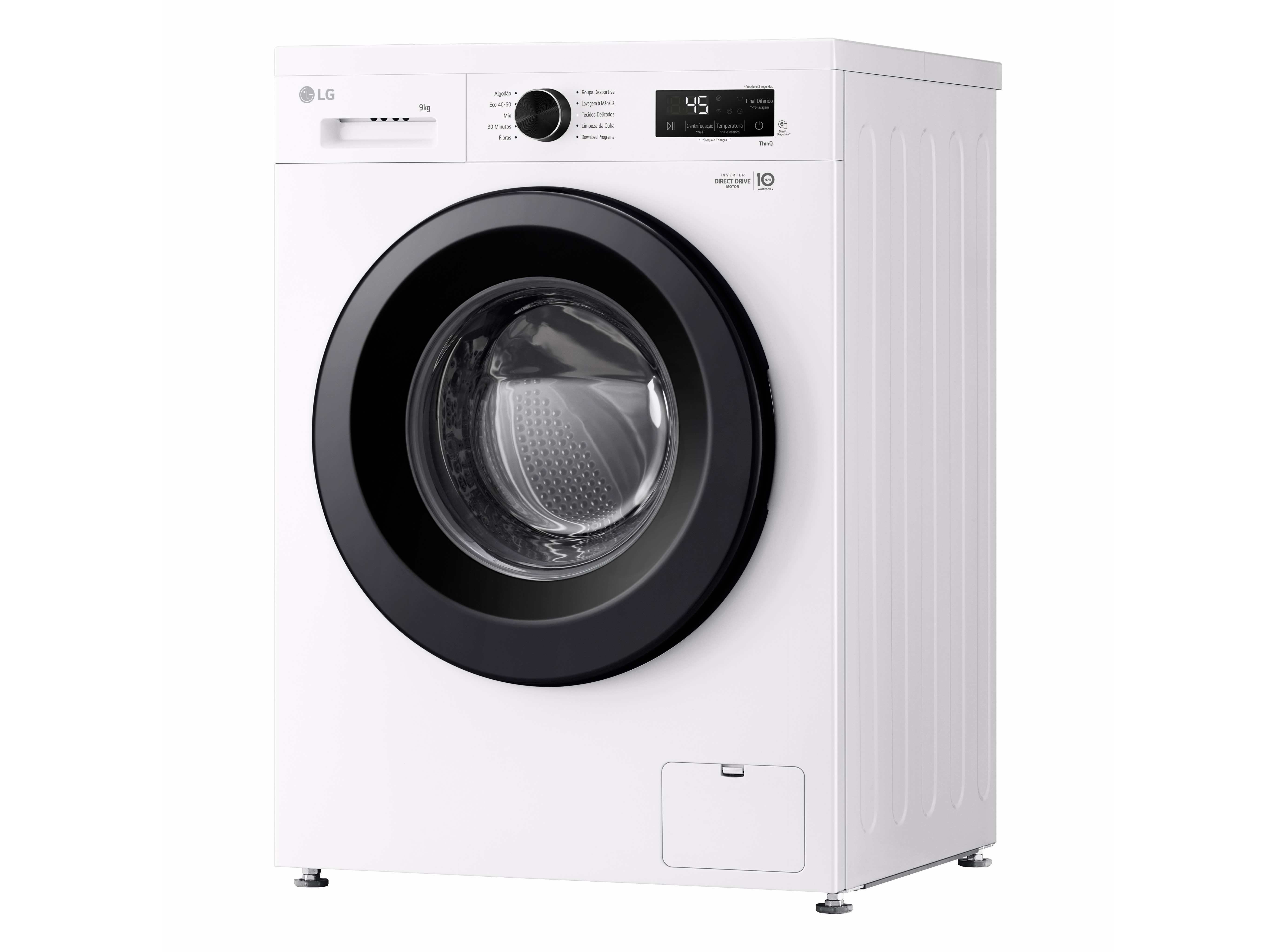 MÁQUINA DE LAVAR ROUPA LG F4X1009NWK - BRANCO A 9KG