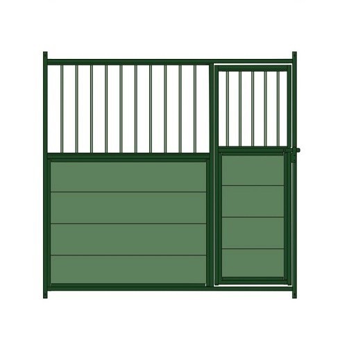 Painel frontal laqueado misto para canil, verde