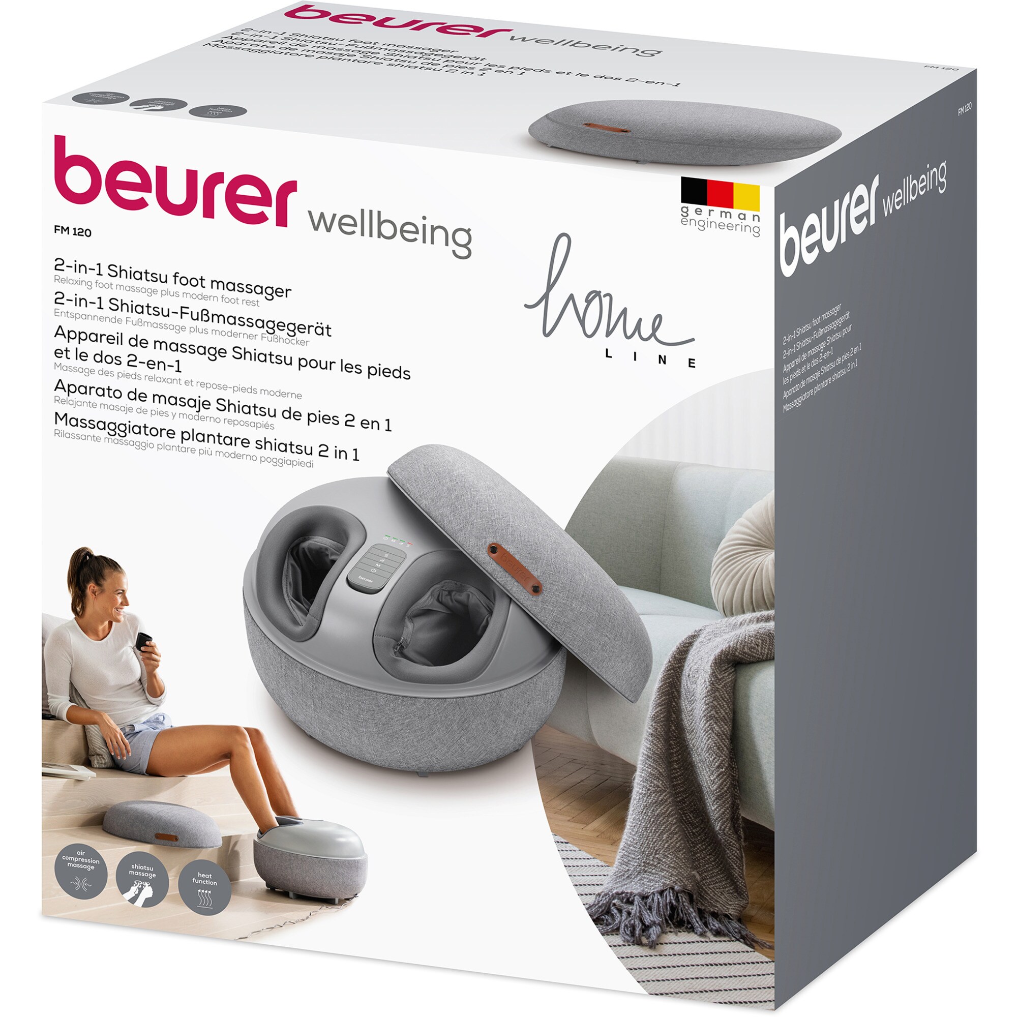 Beurer Massagegerät FM 120 2-in-1 Shiatsu-Fußmassagegerät