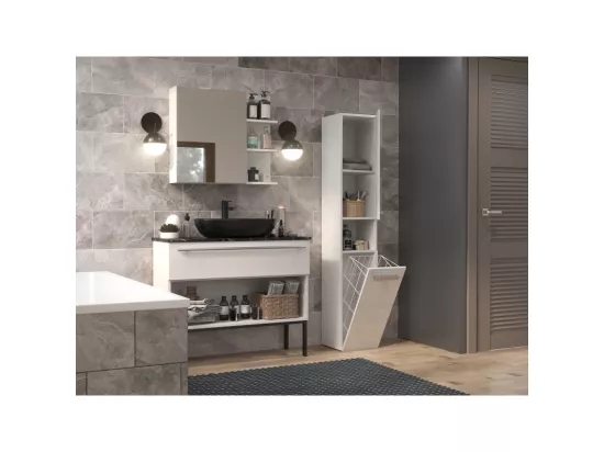 Etagère de salle de bains Nel III BLANC
