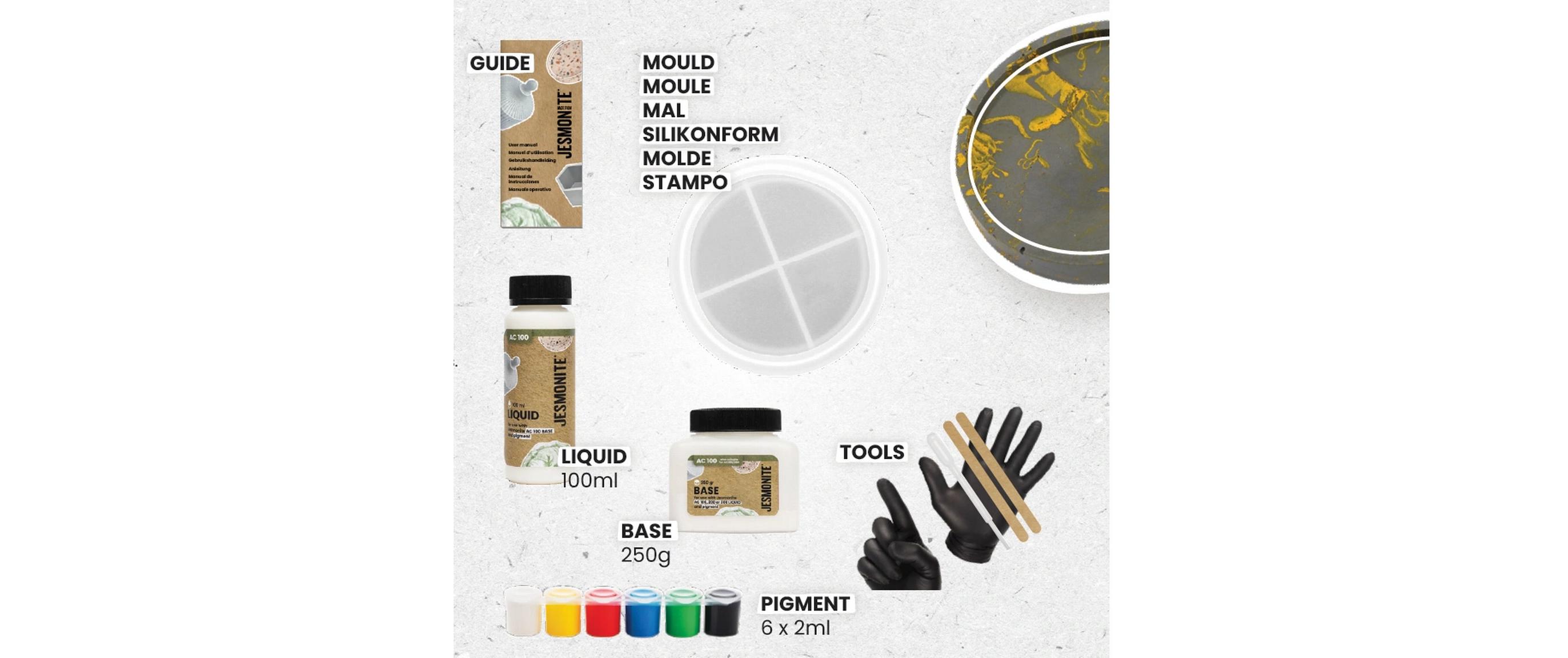 Modelliermasse Bastelset Giessen Schale rundGiessharz Resin anstatt Epoxidharz