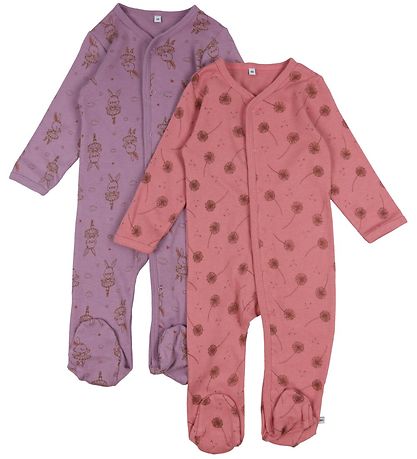 Pippi Baby Strampler - Schlafanzug - 2er-Pack - Dusty Rose